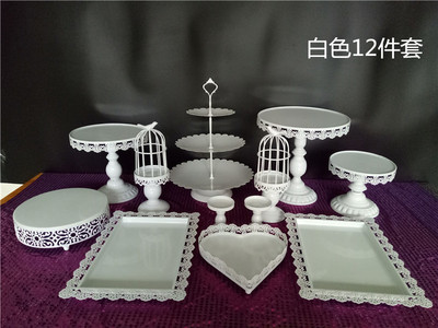 Decoración de mesa de postre soporte de exhibición bandeja de pastelería de postre comida fría pausa de té Mesa estante de la torta té de la tarde Merienda stand