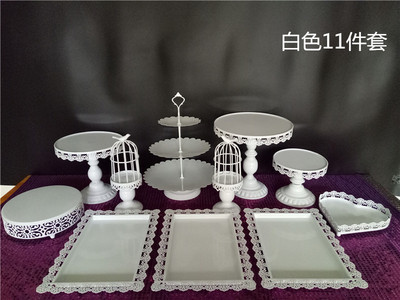 Decoración de mesa de postre soporte de exhibición bandeja de pastelería de postre comida fría pausa de té Mesa estante de la torta té de la tarde Merienda stand