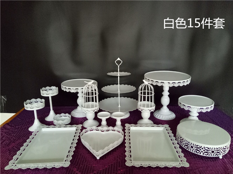 Decoración de mesa de postre soporte de exhibición bandeja de pastelería de postre comida fría pausa de té Mesa estante de la torta té de la tarde Merienda stand