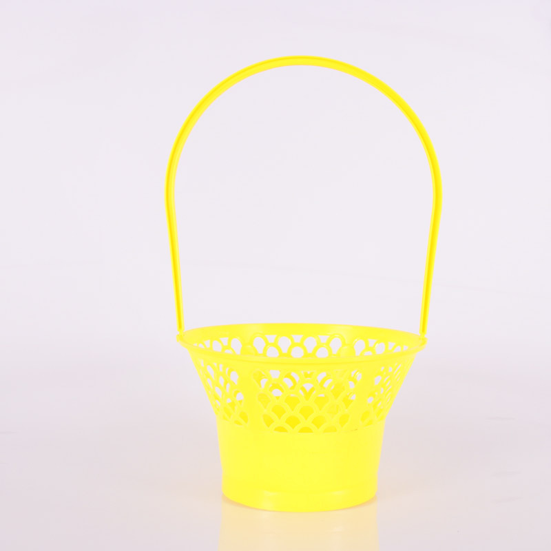 Cestas de flores de plástico portátiles floristas con cestas de plástico de flores frescas, cestas de regalos de frutas, cestas de flores huecas, paquetes de flores frescas