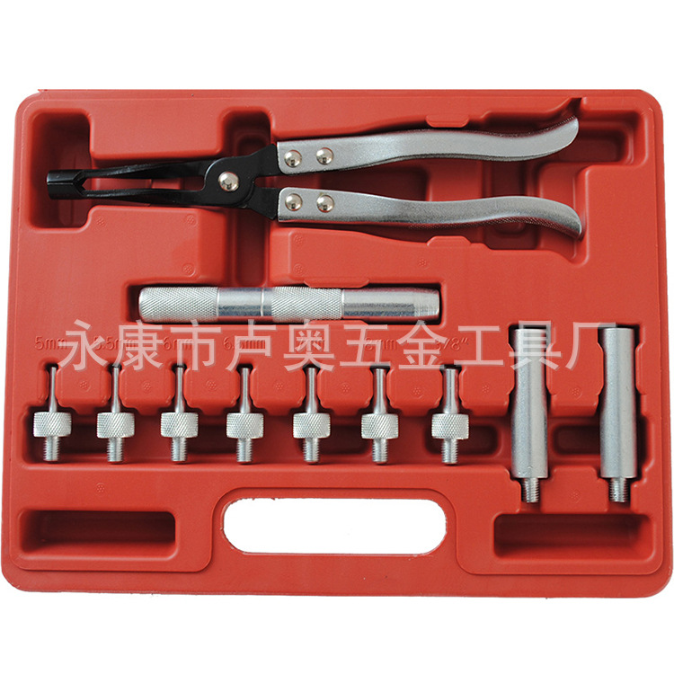 11 piezas de la válvula sello de aceite reemplazo desmontaje grupo de válvula sello de aceite abrazadera de extracción conjunto hardware reparación de automóviles herramienta de protección automática