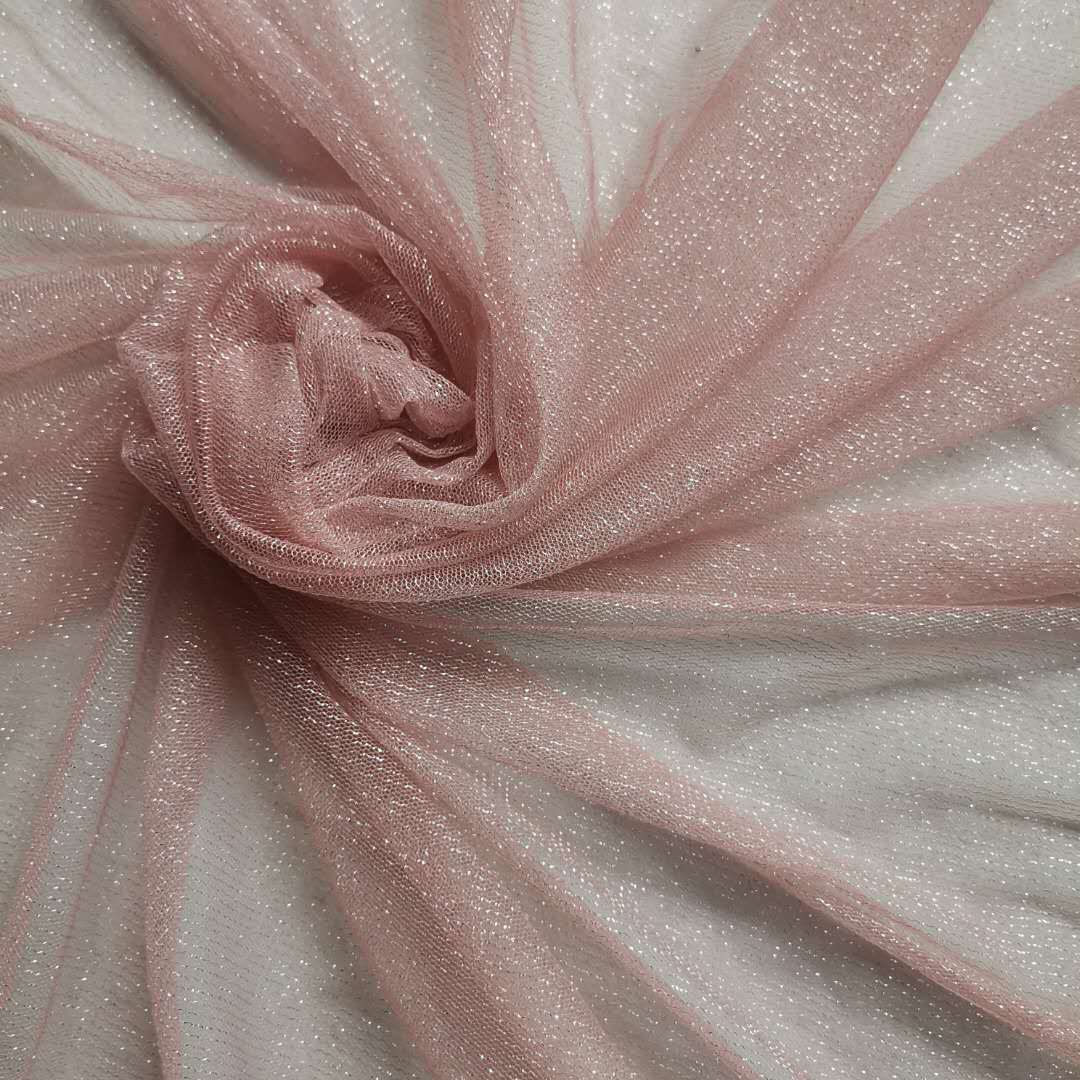 2020年爆款微弹网眼布六角网密牙签条银丝网纱 闪亮款 颜色现货