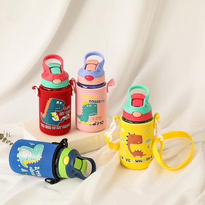 new pattern Handsome Plastic children Cups water straw Drinks Transparent Cup originality Readily Cup Duckbill pot General merchandise