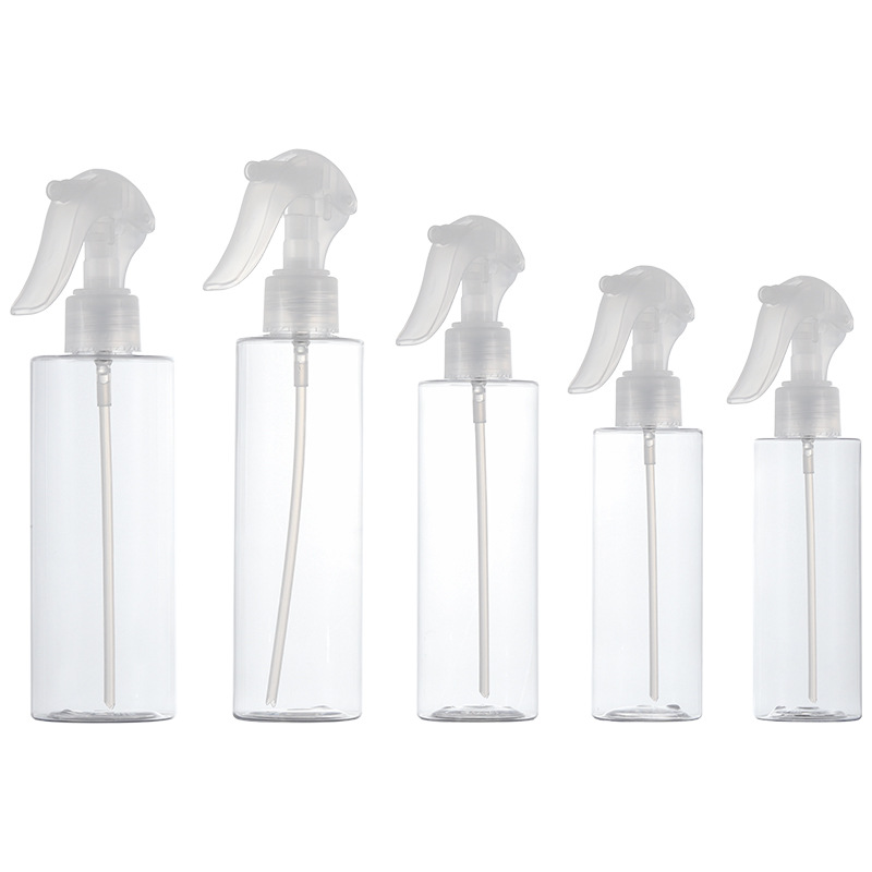 Xumin material de embalaje en stock Botella de spray de plástico para mascotas 100ml de alcohol regadera sub-botella Botón de mano botella de spray desinfectante