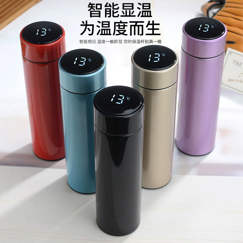 Умная изолированная чашка из нержавеющей стали с измерением температуры, оптовая закупка, рекламный подарок, прямая поставка, портативная чашка для воды, оптовая продажа, индивидуальный дизайн.