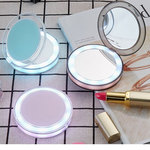 LED косметическое зеркало свет Маленький косметическое зеркало  USB зарядка сложить портативный косметическое зеркало косметическое зеркало индукция ремонт зеркало для макияжа
