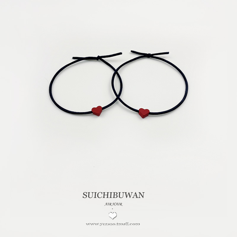Love Couple Pair Hair Tie Bracelet Dual-Purpose Hair Tie Rubber Band for Boyfriend Small Leather Cover Hair Tie Headgear Love Couple Pair Hair Tie Bracelet Dual-Purpose Hair Tie Rubber Band for Boyfriend Small Leather Cover Hair Tie Headgear