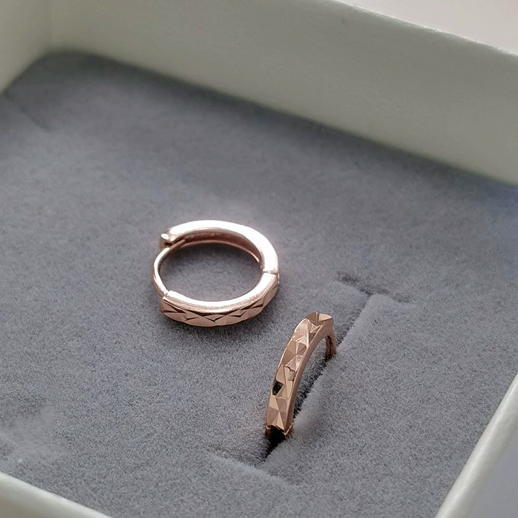 Серьги, простой и элегантный дизайн, серебро 925 пробы, европейский стиль