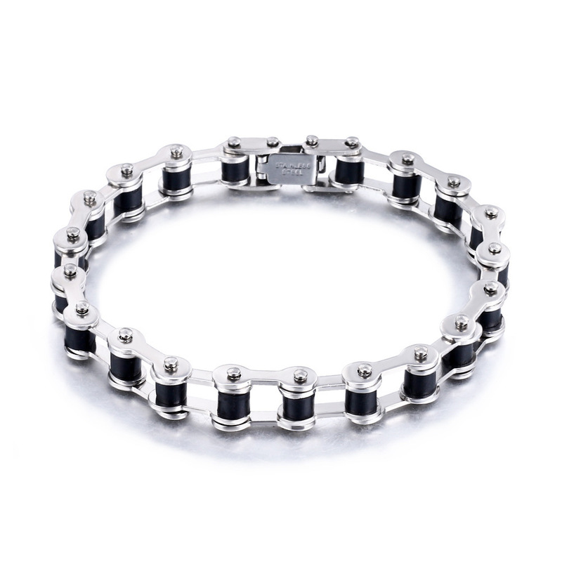 Bracelet Men's Personalized All-match Rope Stainless Steel Metal Bicycle Chain Style Bracelet Charm Men's Bracelet