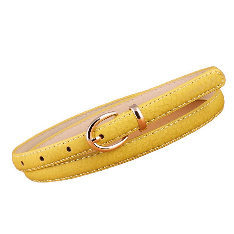 New Candy-colored Belt for Women Pu Pin Buckle Decorative Belt Korean Style Fashion Personality Versatile Thin Belt Dress Jeans Belt_voghion.com