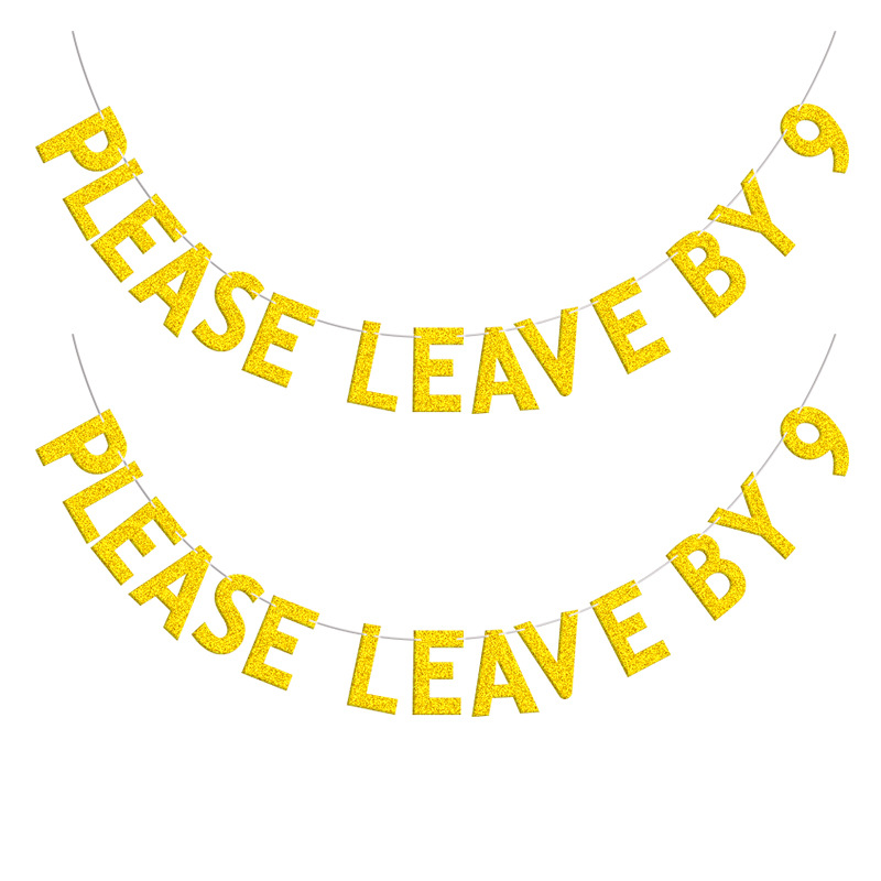 Europa y América del banquete de boda decoración cadena bandera por favor deje brillo papel guirnalda salón etiqueta de la pared bandera al por mayor