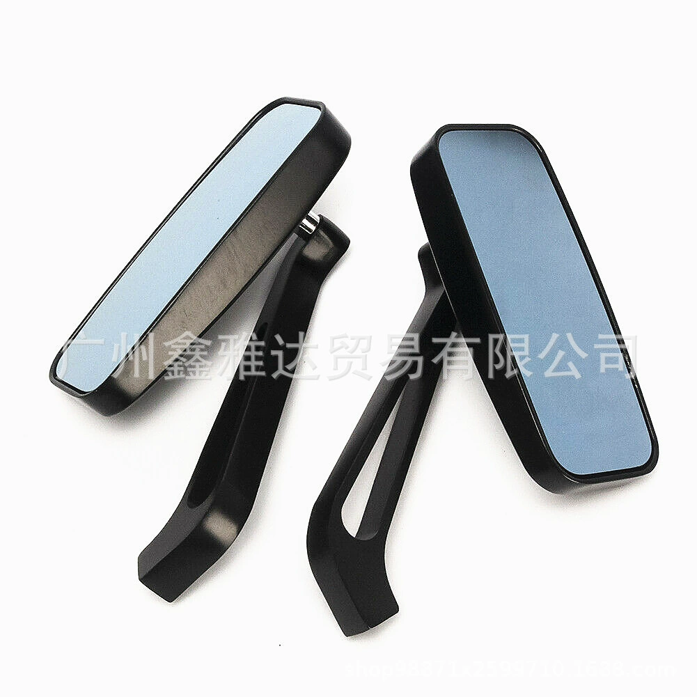 Universal retro modified retroreflective black rear view mirror with accessories