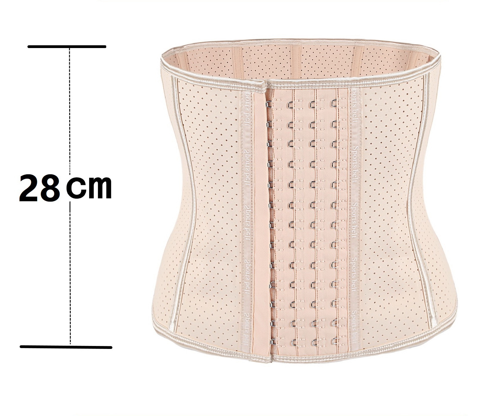 Látex fino deportes cintura sello postparto vientre cinturón suave transpirable fuerte vientre que forma corsé de goma cinturón 13 hebilla