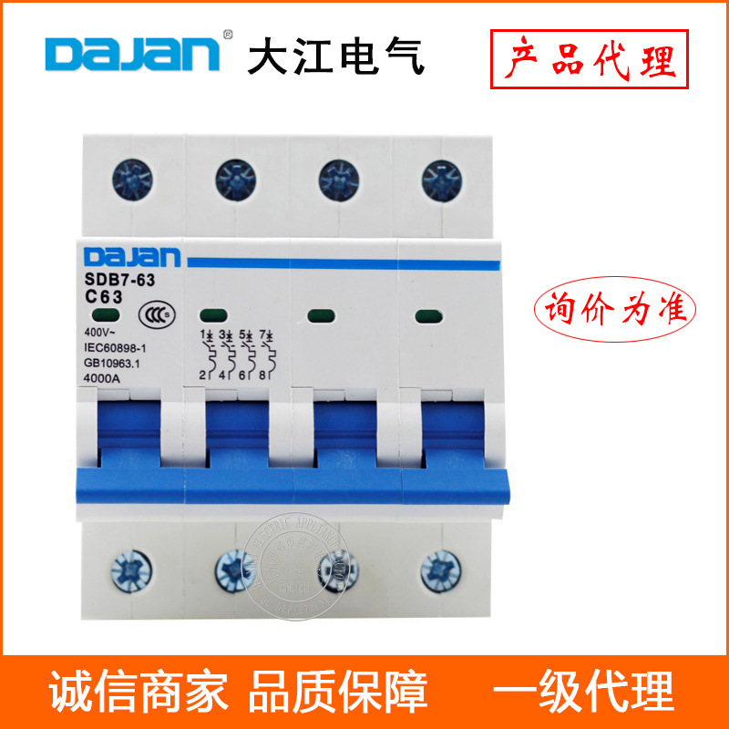大江控股集团小型断路器 SDB7-63 1 2P 3 微型断路器