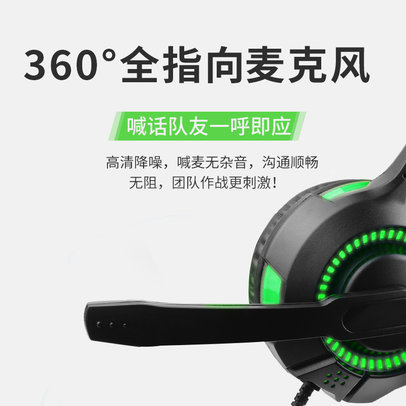 Comercio exterior auriculares RGB color mágico con luz Amazon/Ebay bajo pesado escuchar voz auriculares grandes