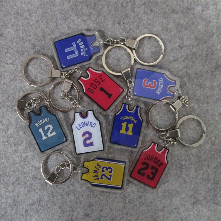 Basketball Kobe James Owen Curry letter Gowell little card George Rose jersey key ring ball Basketball Kobe James Owen Curry letter Gowell little card George Rose jersey key ring ball