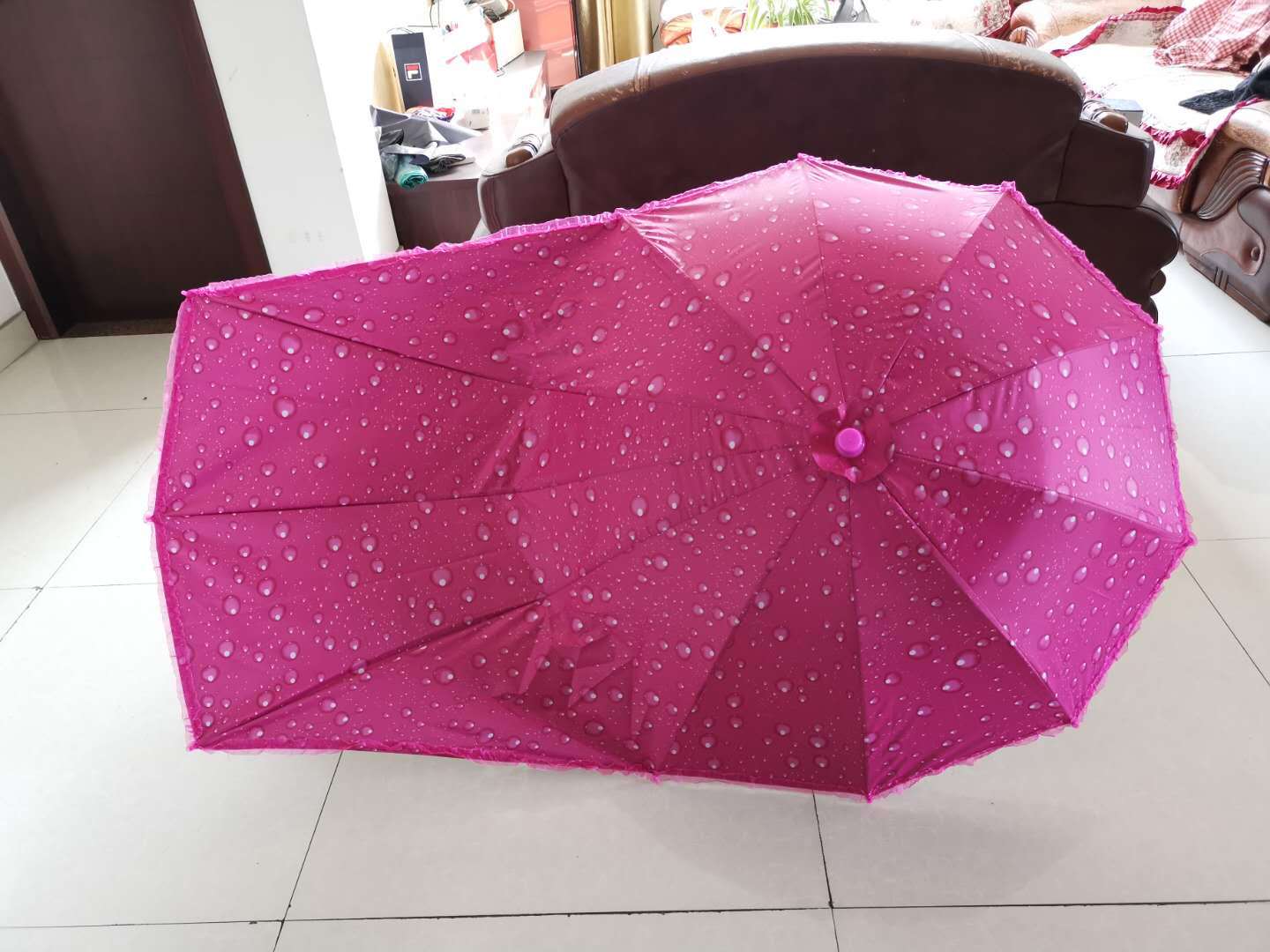 Silver Glue Beads encaje rosa