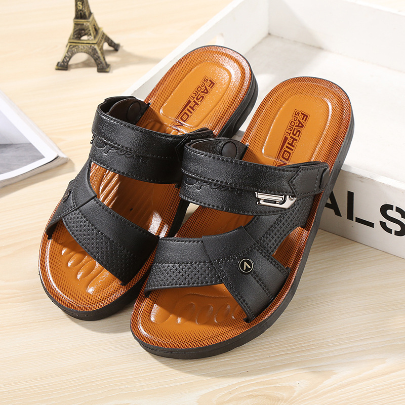 2023 summer men's Vietnam beach sandals casual breathable non-slip wear-resistant soft bottom casual slippers manufacturers wholesale