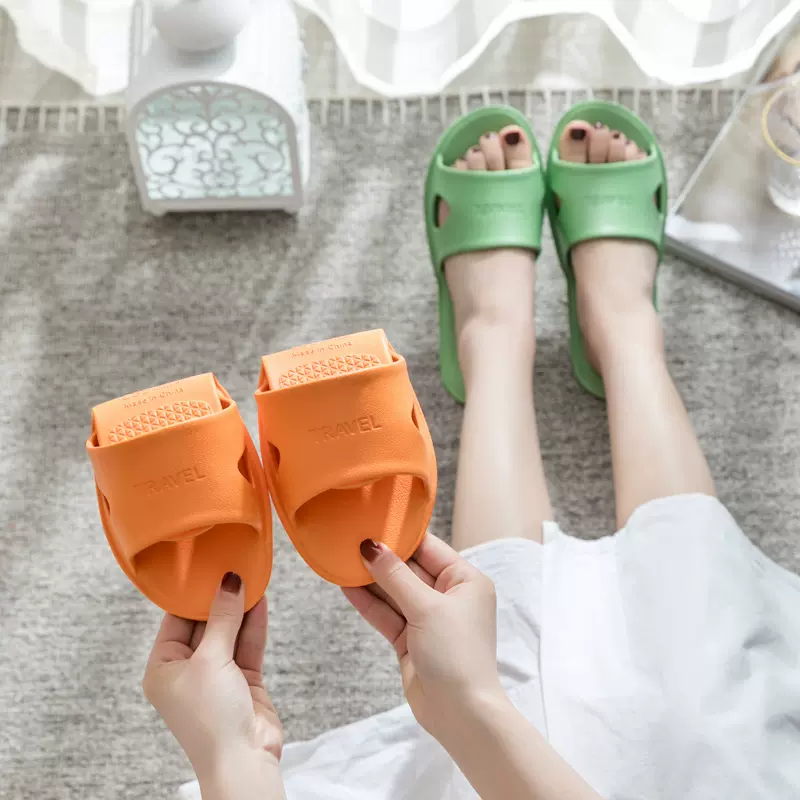 拖鞋女夏旅行酒店出差飞机便携折叠情侣轻便防滑室内家用洗澡批发