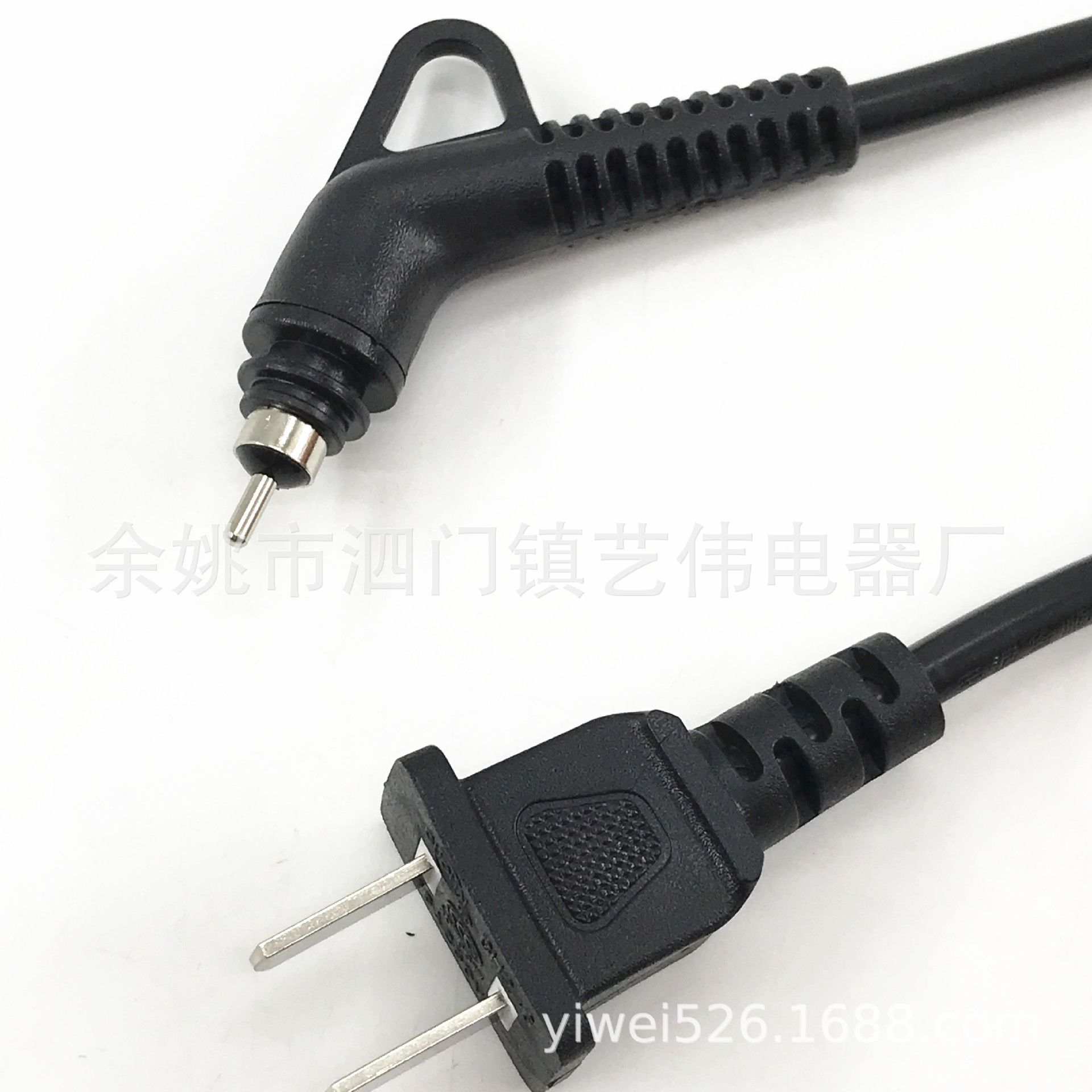 2芯国标电源线带旋转尾电源线美容美发器旋转头延长线中规插头