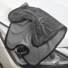 650GSM thickened car wash towel special large microfiber absorbent braid cloth car wipe tadpole cloth factory