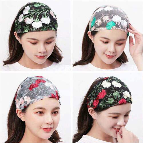 New Embroidered Wide-Brim Hair Band, Chinese Style Hair Compress, Thin Women's Fashion Ins Head Scarf, Head Cover, Hair Tie, Women's Summer Head Accessory