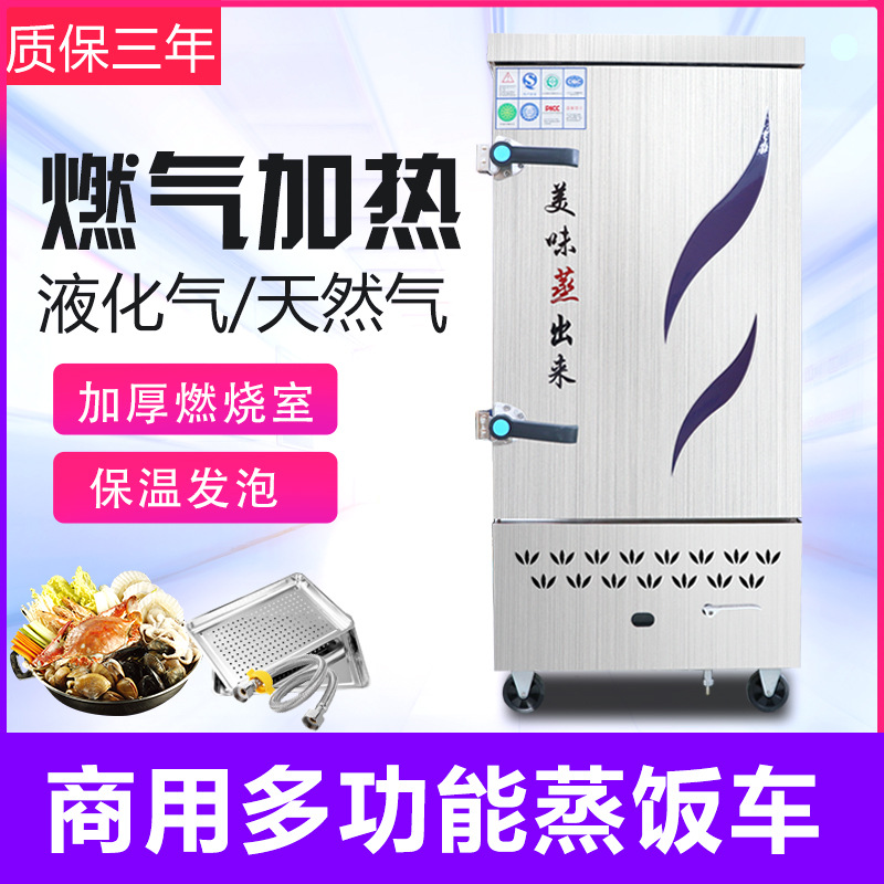 恩典蒸饭柜商用电蒸箱蒸包炉燃气蒸饭车蒸馒头米饭蒸柜电用蒸饭机