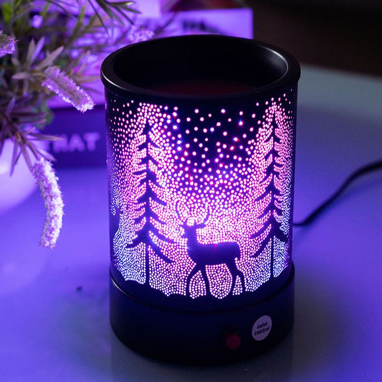 Aromatherapy, LED night light, creative atmospheric table lamp, wrought iron