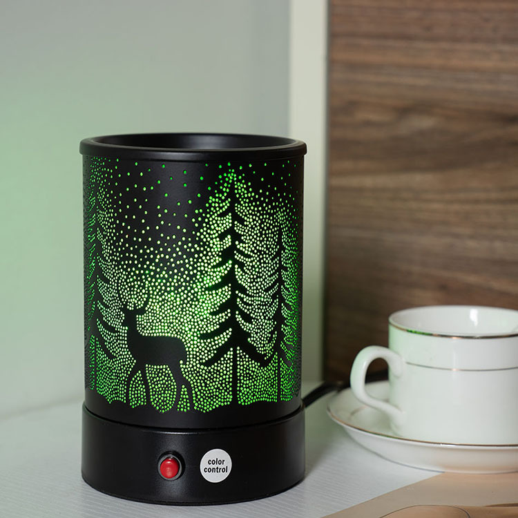 Aromatherapy, LED night light, creative atmospheric table lamp, wrought iron