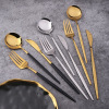 Tableware stainless steel, golden set, 4 piece set, Birthday gift