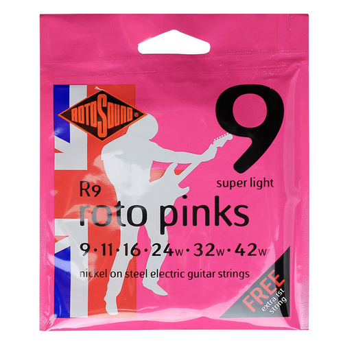British-made ROTOSOUND round wound R9R10 nickel steel electric guitar strings guitar string set