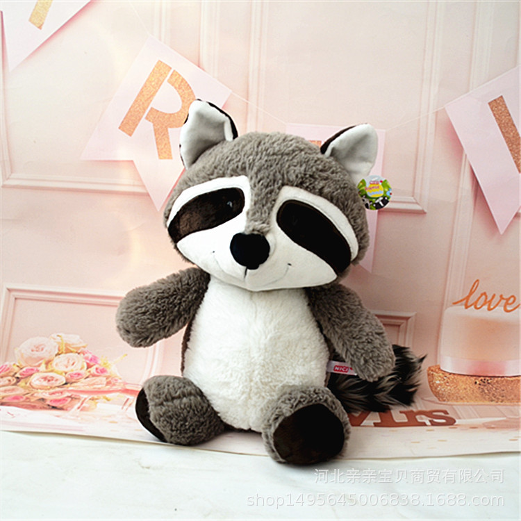 Peluche de animal del bosque realista y adorable: Perezoso, zorro, mapache. Juguete de peluche, muñeco, regalo, venta al por mayor.