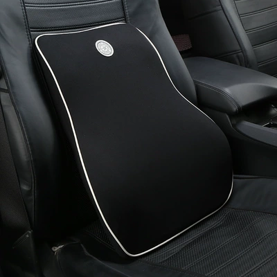 Waist support Memory Foam Car Headrest Lumbar - black-white-edge-single-lumbar-support