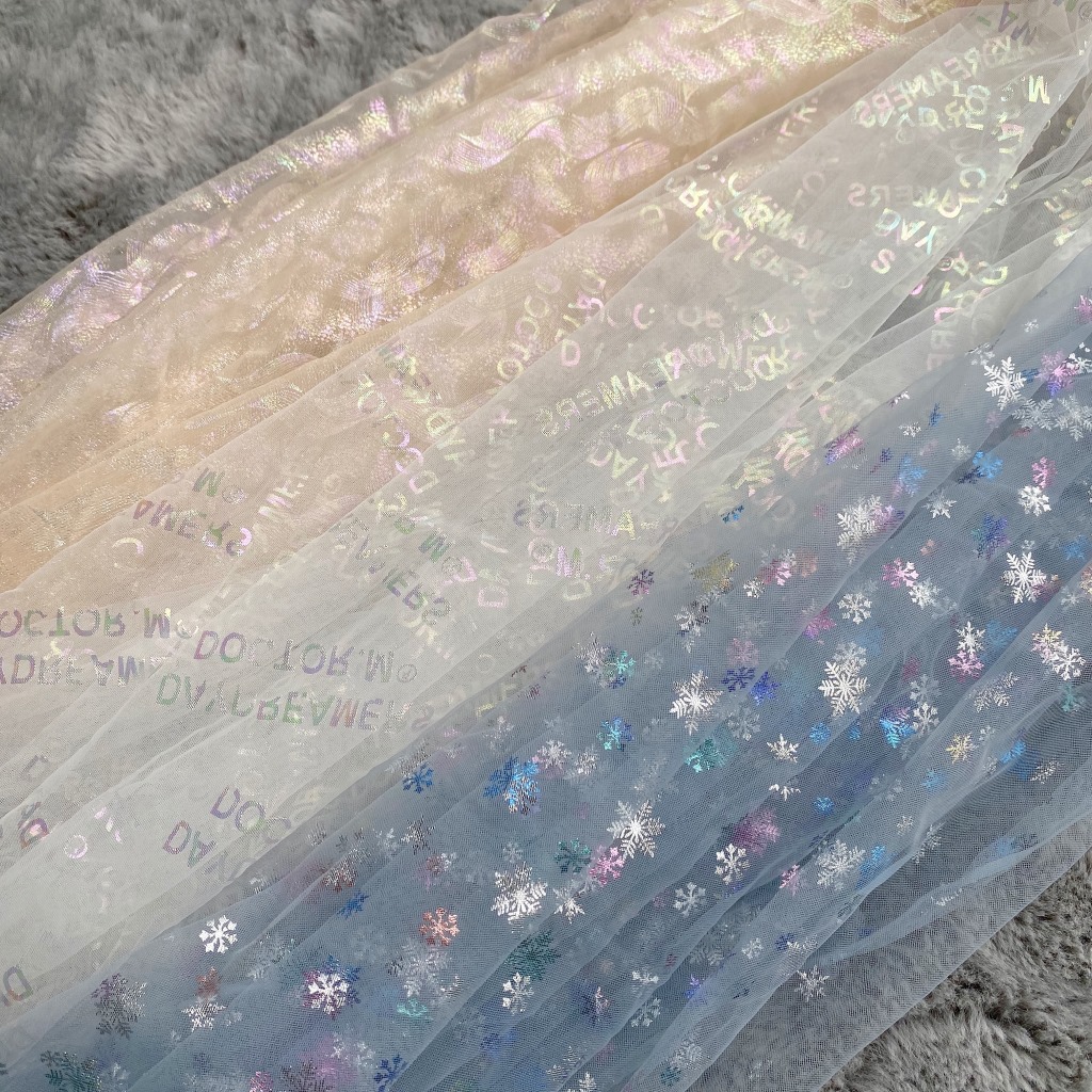 INS nuevo paño de malla dorado ola magia colorida malla de oro Hanfu tela de calidad al por mayor suministro directo de fábrica