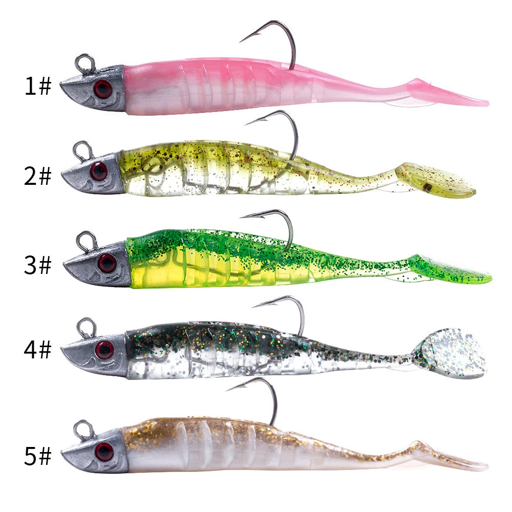 Heng jia ice bait leader hook purse lead fish 9cm/11cm Luya bait far cast winter bait soft bait