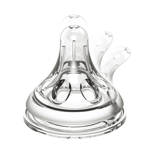 Rikang Zhizhen Milk Nipple Bottle Wide Mouth Cross Hole Round Hole Nipple Baby Soft Silicone Nipple