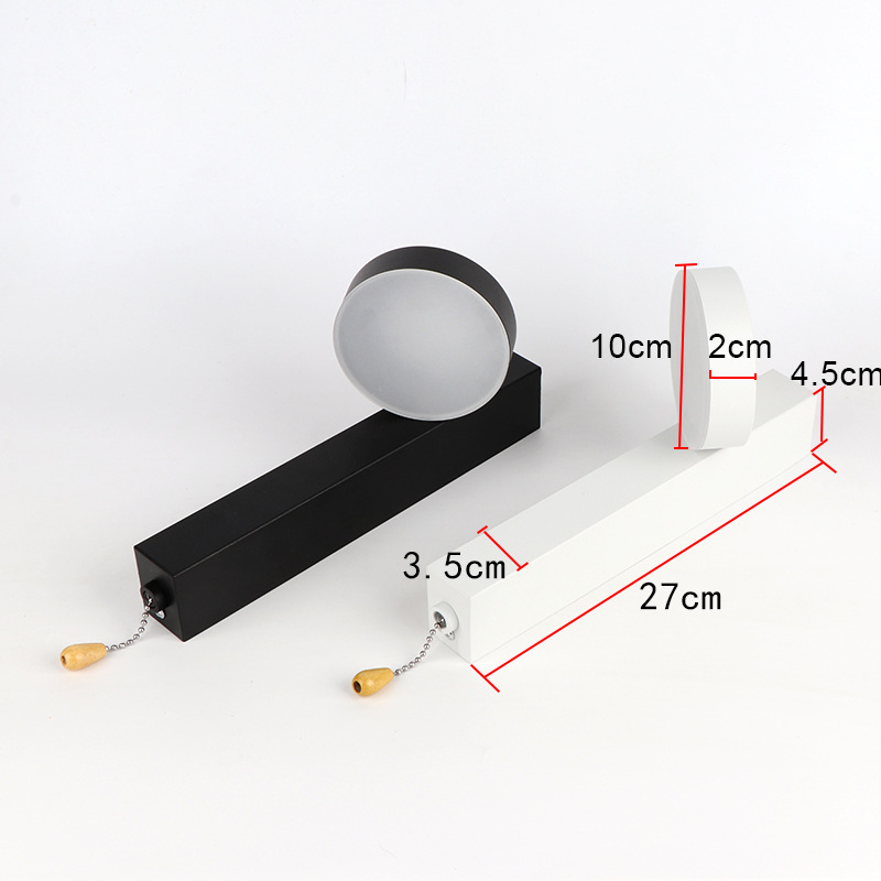 Lámpara de pared con interruptor 5W 12W lámpara de pared LED de cabecera de dormitorio interior 360 ° lámpara de iluminación de lectura de estudio giratoria