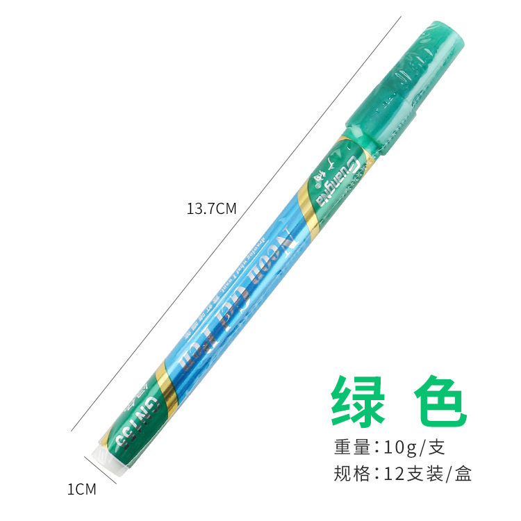 Guangna 155 neón de 24 colores de colores que cambian de color Gel Highlighter pluma de pintura de uñas 0.7pp rotulador de cabeza