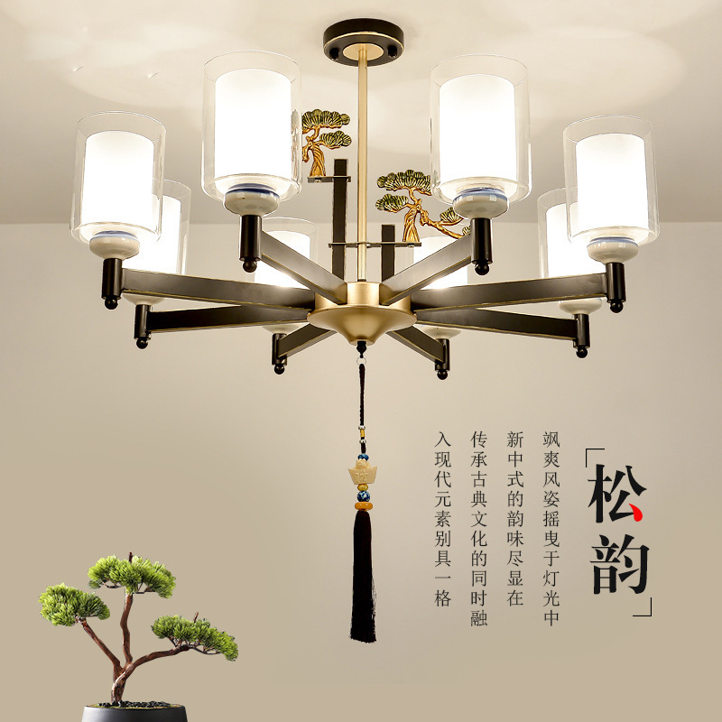 Cheap wholesale New Chinese chandelier living room lamp bedroom lamp new simple refreshing Zen Chinese style restaurant lamps