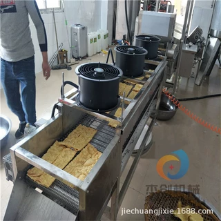 柳州全自动腐竹油炸机 防夹生大片腐竹油炸机器 高温腐竹油炸设备