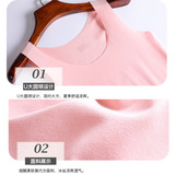 Áo ba lỗ lụa băng Летний леденечный ледяный шелковый жилет Женщины носят базовую рубашку