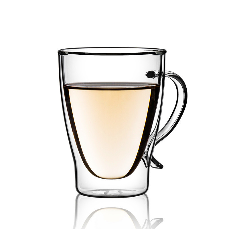 High borosilicate glass coffee cup transparent logo can be made…