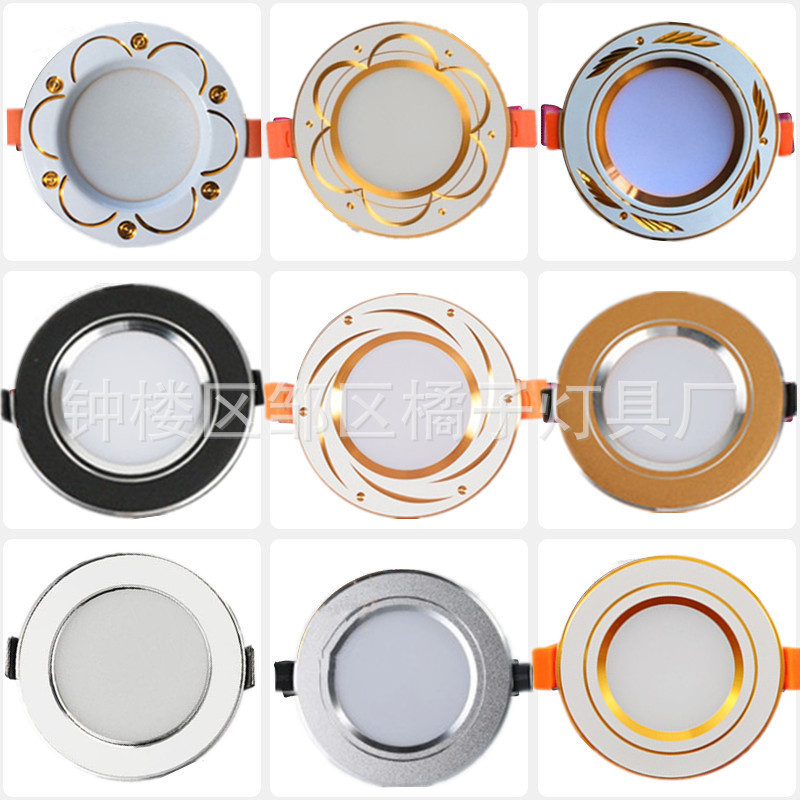 Hogar downlight de 2,5 pulgadas lámpara de techo LED 3W5W agujero 8cm agujero de la lámpara de 2 pulgadas pequeño downlight decoración del hogar ojo de ganado agujero de la lámpara