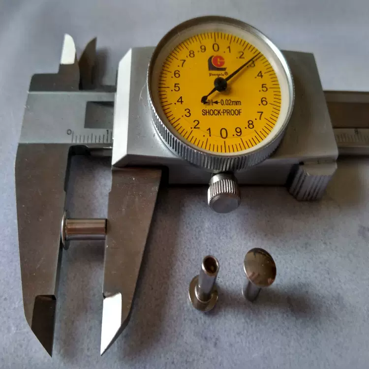 GB873 316L/302/304不锈钢 扁圆头半空心铆钉 M2*12~M6*12