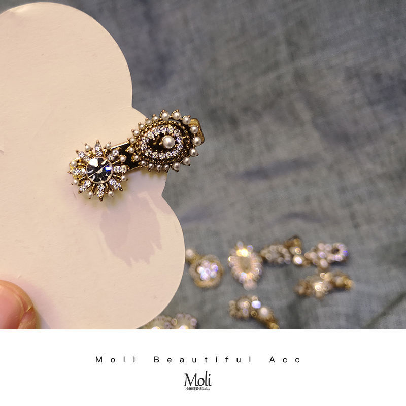 Beads pearl, accessories, fashionable hairgrip, hair accessory, bangs, DIY, Korean style 2