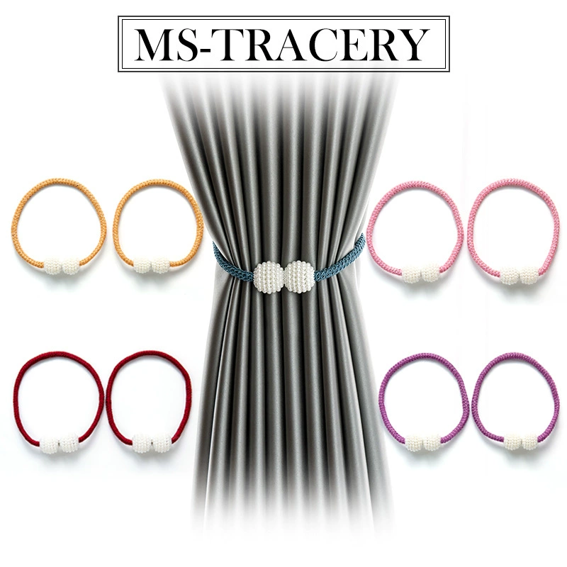 Современный простой неперфорированный ремешок с магнитной пряжкой для жемчужных штор в наличии, трансграничные поставки, креативная Пряжка для штор своими руками, оптом