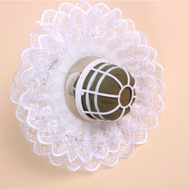 Flores de barro con conchas de encaje de la novia mano flores de bodas material de decoración al por mayor spot