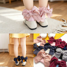 春夏蝴蝶结宝宝袜 婴儿韩版棉袜糖果色船袜儿童袜子地板袜批发