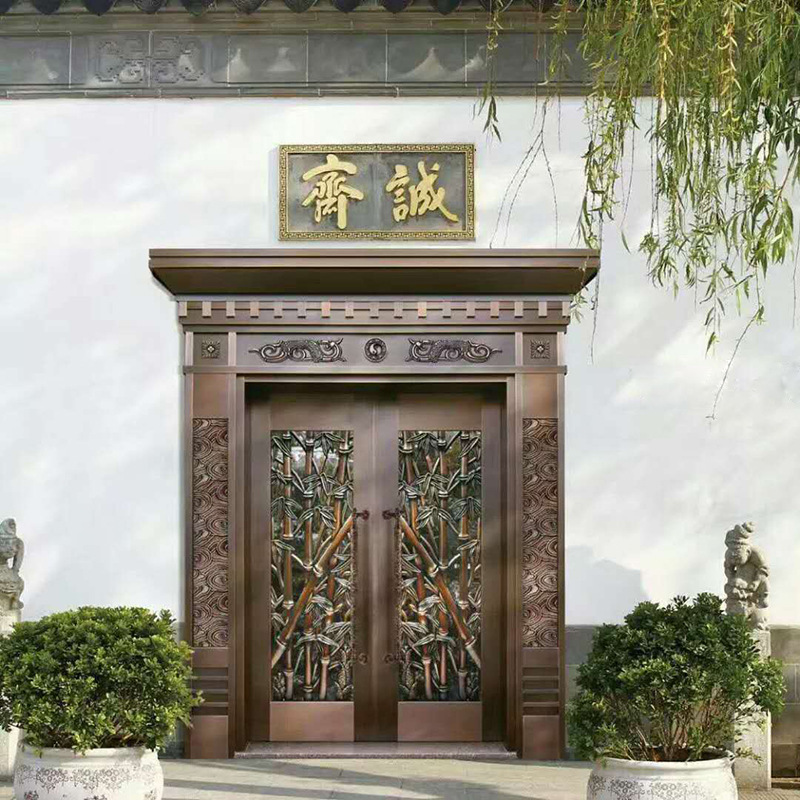 Nongjia compound copper door custom Shandong factory multi-color specification door push-pull door