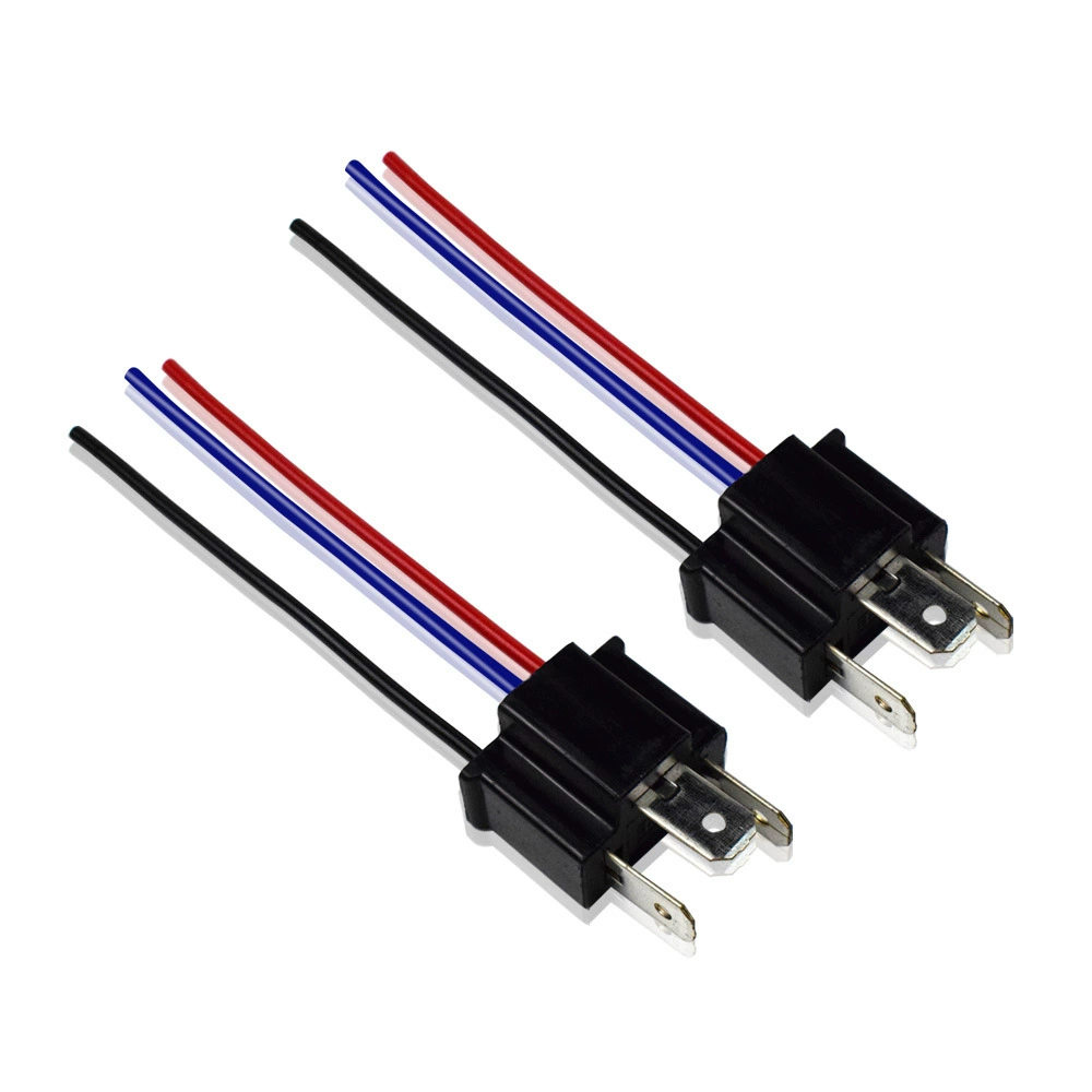 Автомобильная розетка светодиодная HID H4/9003/HB2 Hi/lo водонепроницаемый штекер и гнездовой разъем далеко и рядом с вилкой с проводом